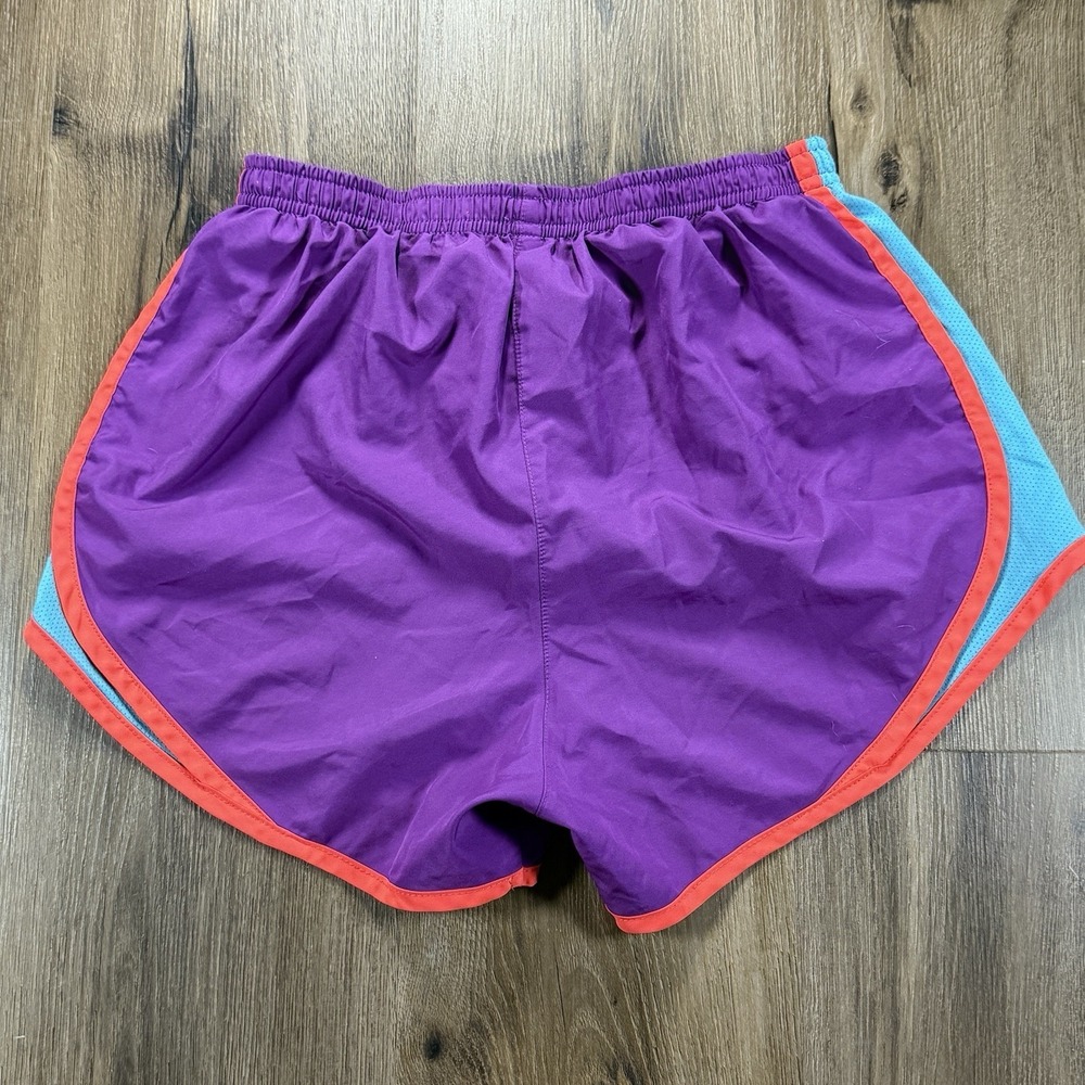 Nike Women's XS Retro Running Shorts Purple Blue Orange Trim Athletic Gym Wear - Picture 3 of 7